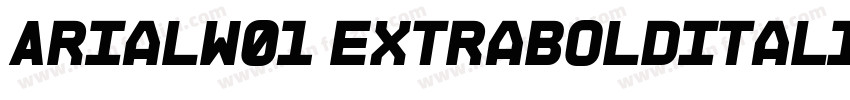 ArialW01 ExtraBoldItalic Regular字体转换